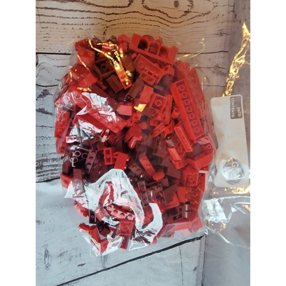 Lego 14 Ounces Bulk Variety Lot Red Lego Pieces - Picture 2 of 3